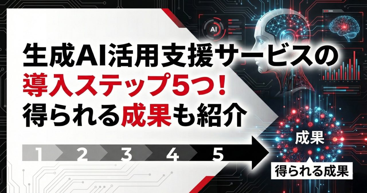 生成AI活用支援サービスの導入ステップ5つ！得られる成果も紹介