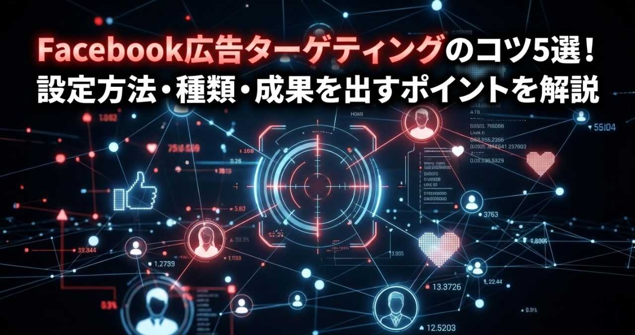 Facebook広告ターゲティングのコツ5選！設定方法・種類・成果を出すポイントを解説